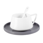 Emsan Parla 32 Parça 6 Kişilik Kahvaltı Takımı Gri Beyaz