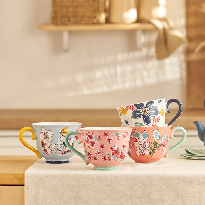 Emsan Jasmine New Bone Kupa 435 ml Mavi