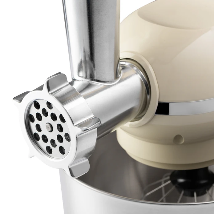 Emsan Bella Gusto Comfort Kıyma Çekme /Sucuk-Sosis/İçli Köfte Aparatlı Hamur Yoğurma Makinesi Krem 1300W 5,5L