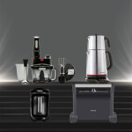 Homend Premium 4'lü Elektrikli Çeyiz Seti Tost, Kahve, Çay Makinesi ve Blender Seti Siyah