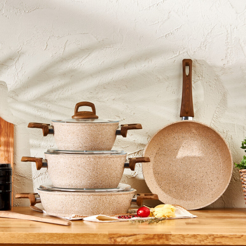 Emsan Royal Natural 7 Parça Tencere Seti