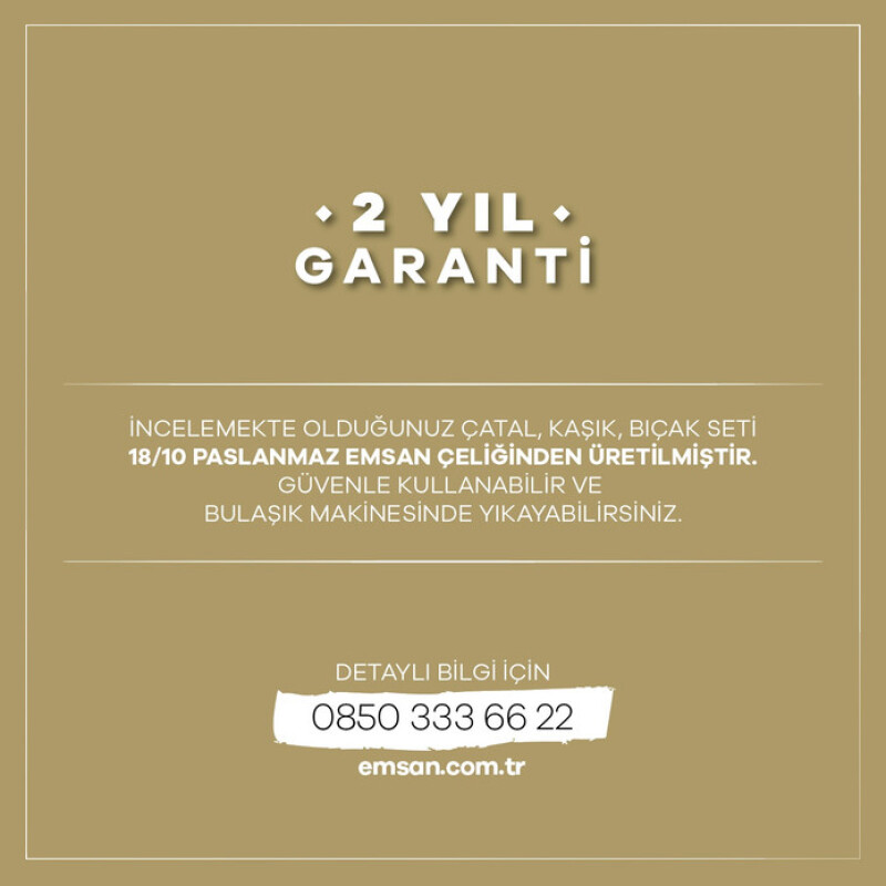 Emsan Prime Penta Gold 84 12 Kişilik Parça Çatal Kaşık Bıçak Seti Lüks Kutulu