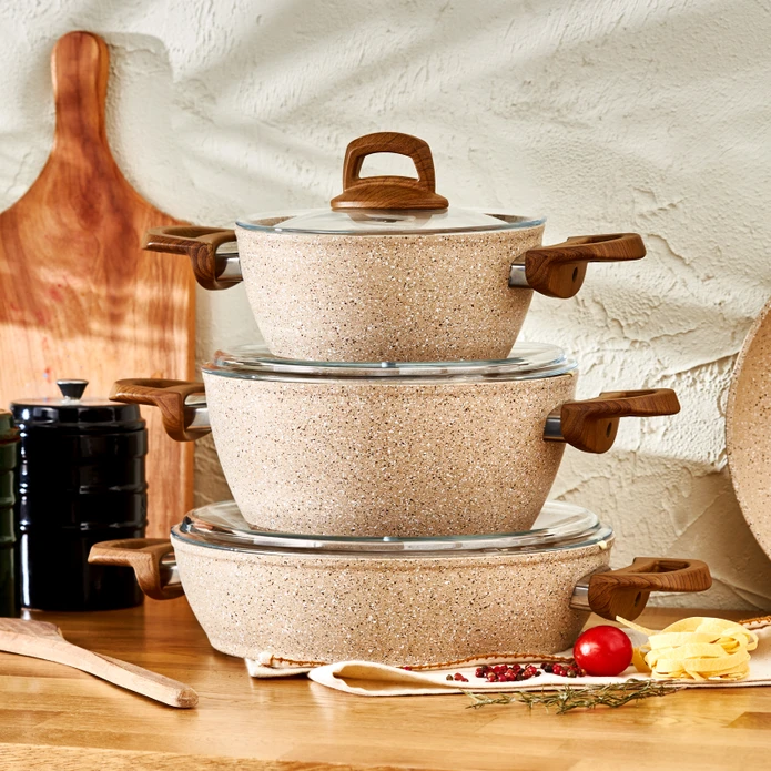 Emsan Royal Natural 7 Parça Tencere Seti