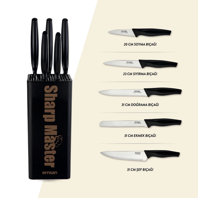 Emsan Sharp Master 6 Parça Bıçak Seti