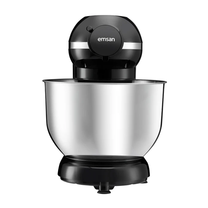 Emsan Bella Gusto Comfort Kıyma Çekme /Sucuk-Sosis/İçli Köfte Aparatlı Hamur Yoğurma Makinesi Siyah 1300W 5,5L