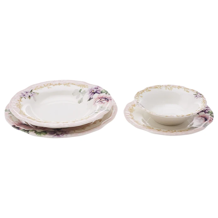 Emsan Flory Stoneware 24 Parça 6 Kişilik Yemek Takımı