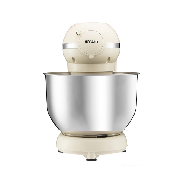 Emsan Bella Gusto Comfort Kıyma Çekme /Sucuk-Sosis/İçli Köfte Aparatlı Hamur Yoğurma Makinesi Krem 1300W 5,5L