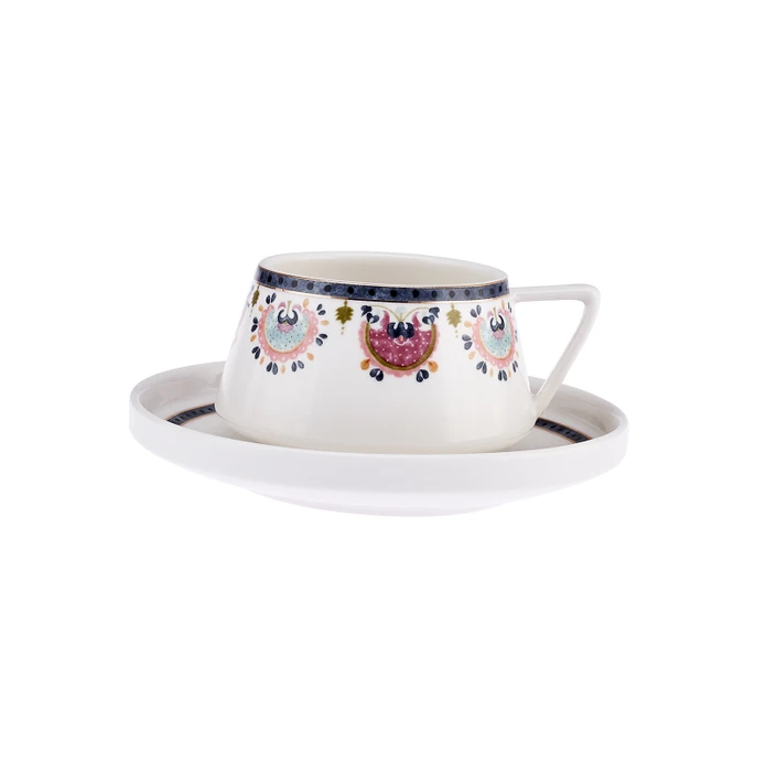 Emsan Ethnic Pink Porselen 32 Parça 6 Kişilik Kahvaltı/Servis Takımı