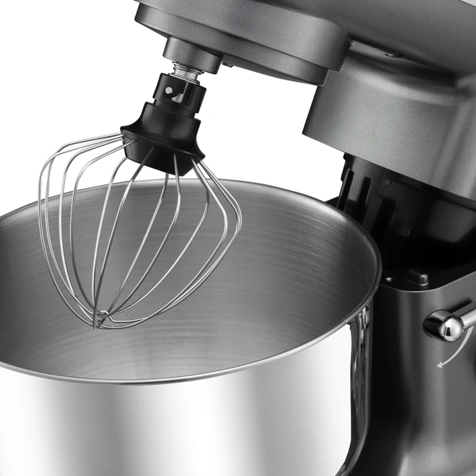 Emsan Bella Gusto Comfort Kıyma Çekme /Sucuk-Sosis/İçli Köfte Aparatlı Hamur Yoğurma Makinesi Gri 1300W 5,5L