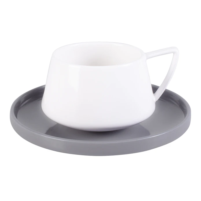 Emsan Parla 32 Parça 6 Kişilik Kahvaltı Takımı Gri Beyaz