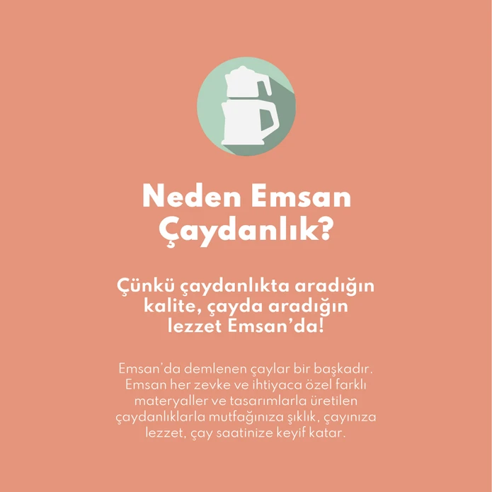 Emsan Soft Midi İndüksiyon Tabanlı Çaydanlık Takımı 1.0-1.8Lt