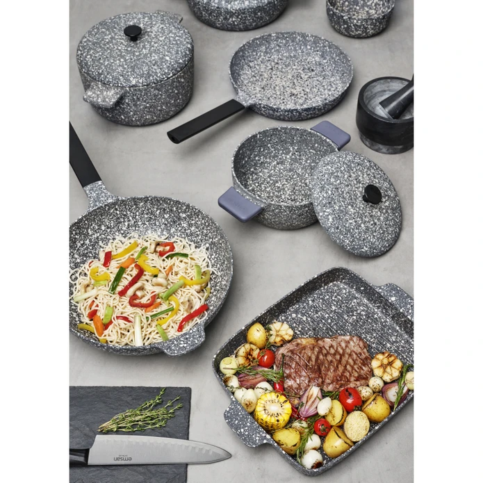 Emsan Perge Döküm Wok Tava 30 cm