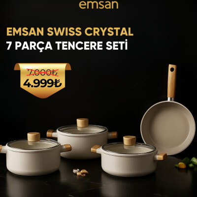 Emsan Swiss Crystal 7 Parça Tencere Seti