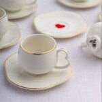 Emsan Kalpten Kalbe 6 Kişilik Kahve Fincan Takımı 90 ml