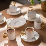 Emsan Wedding 90 ml 6'lı Kahve Fincan Takımı