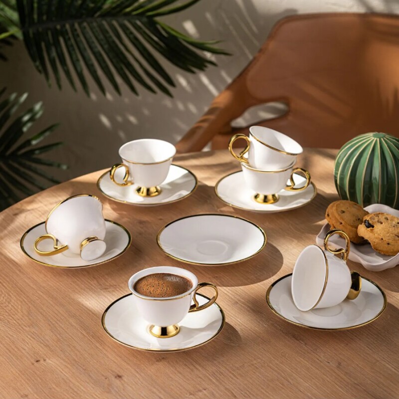 Emsan Rozzental 80 ml 6'lı Kahve Fincan Takımı