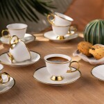 Emsan Rozzental 80 ml 6'lı Kahve Fincan Takımı