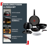 Tefal Ingenio Excellence Fusion Core 9X Büyük Tencere Ve Tava Seti - 14 Parça