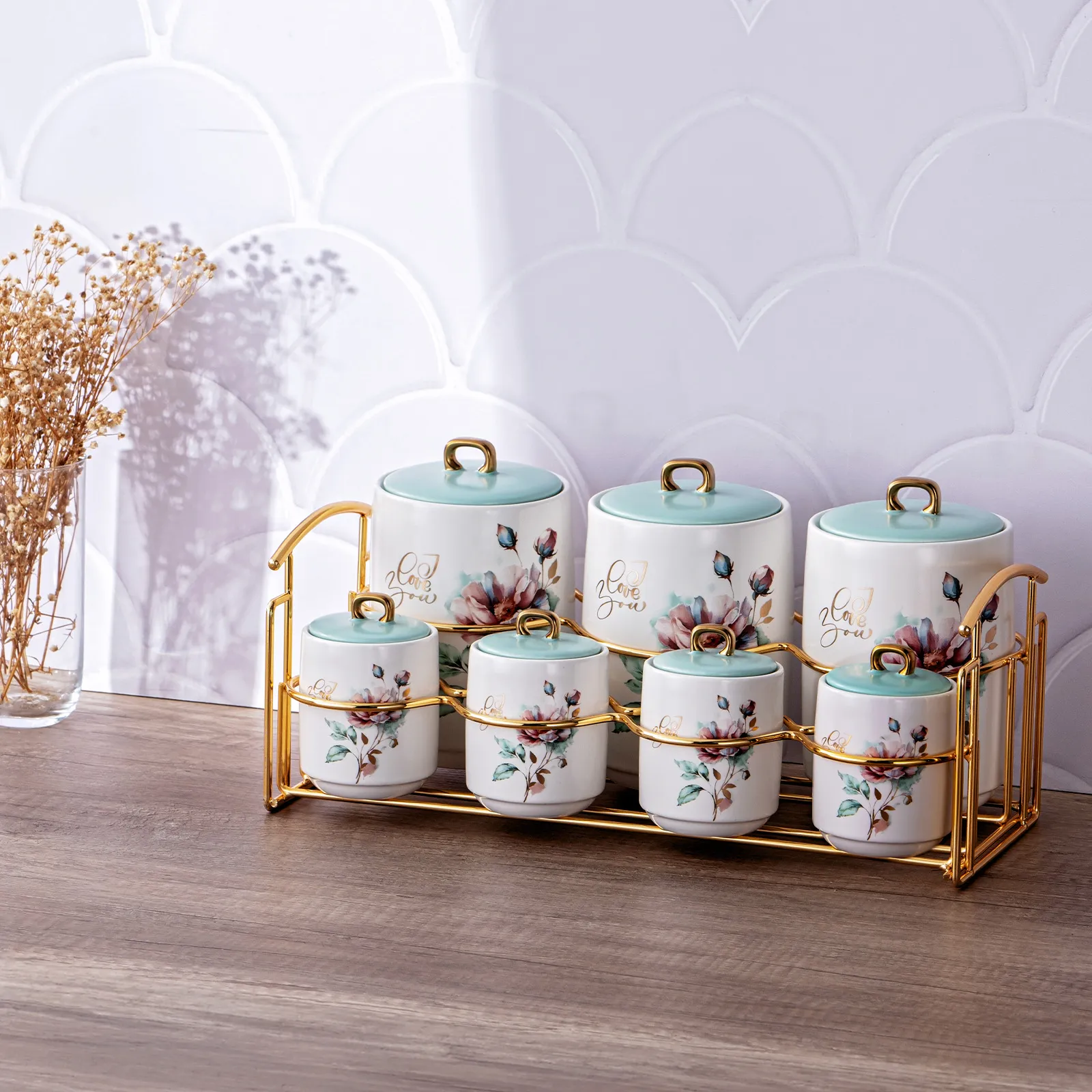 Emsan Soft Love 7'li Standlı Baharat Takımı