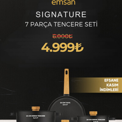 EMSAN SIGNATURE 7 PARÇA DÖKÜM TENCERE SETİ